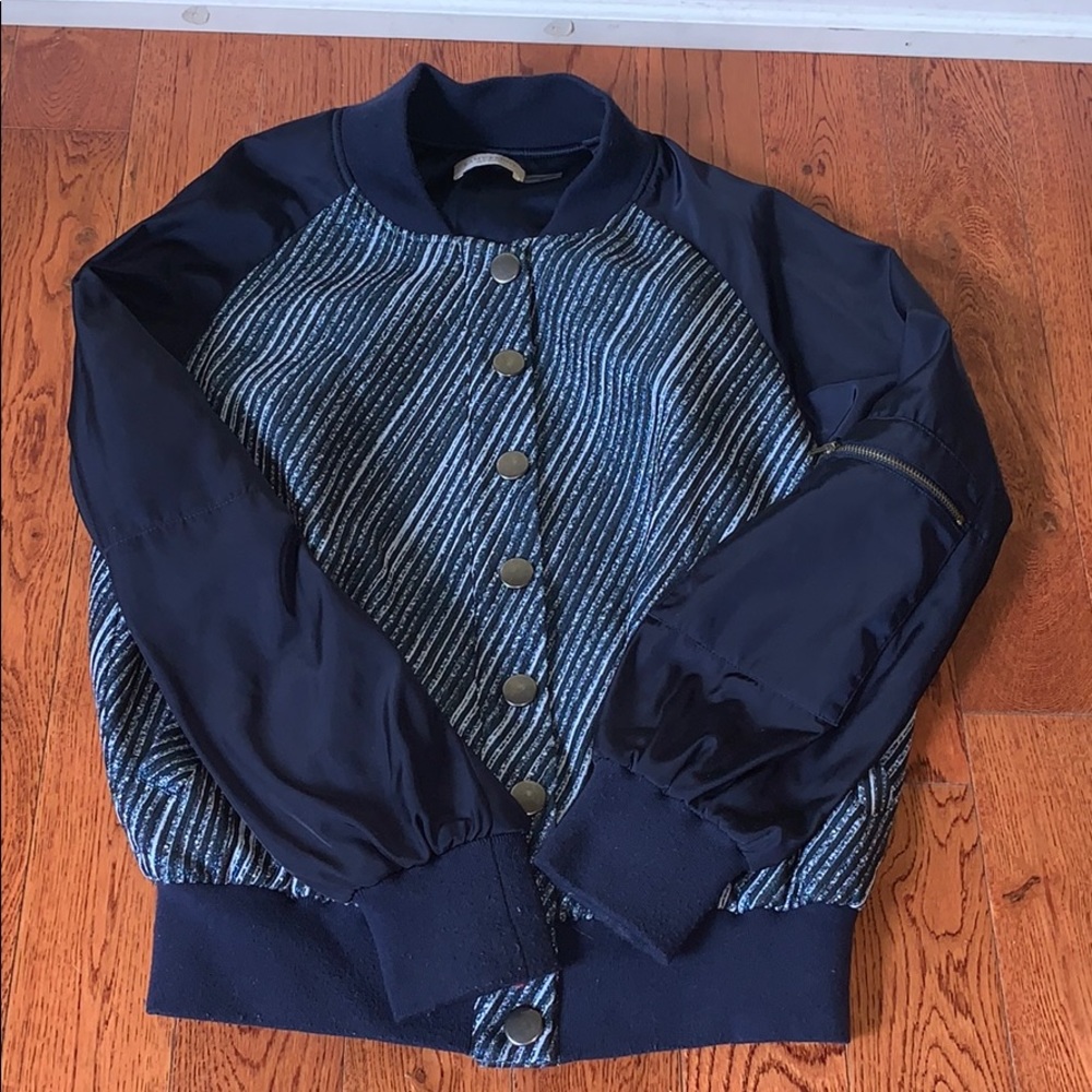 Ramy Brook Blue Bomber Jacket size S - Picture 1 of 3